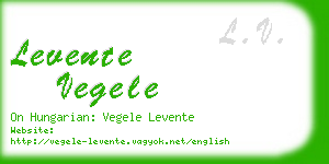 levente vegele business card